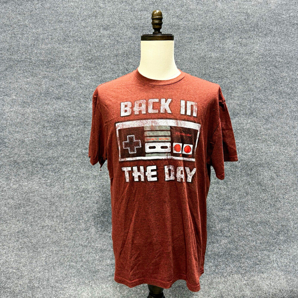 Nintendo NES Controller Back In The Day T-Shirt XL Retro Gamer AS-IS Flaw